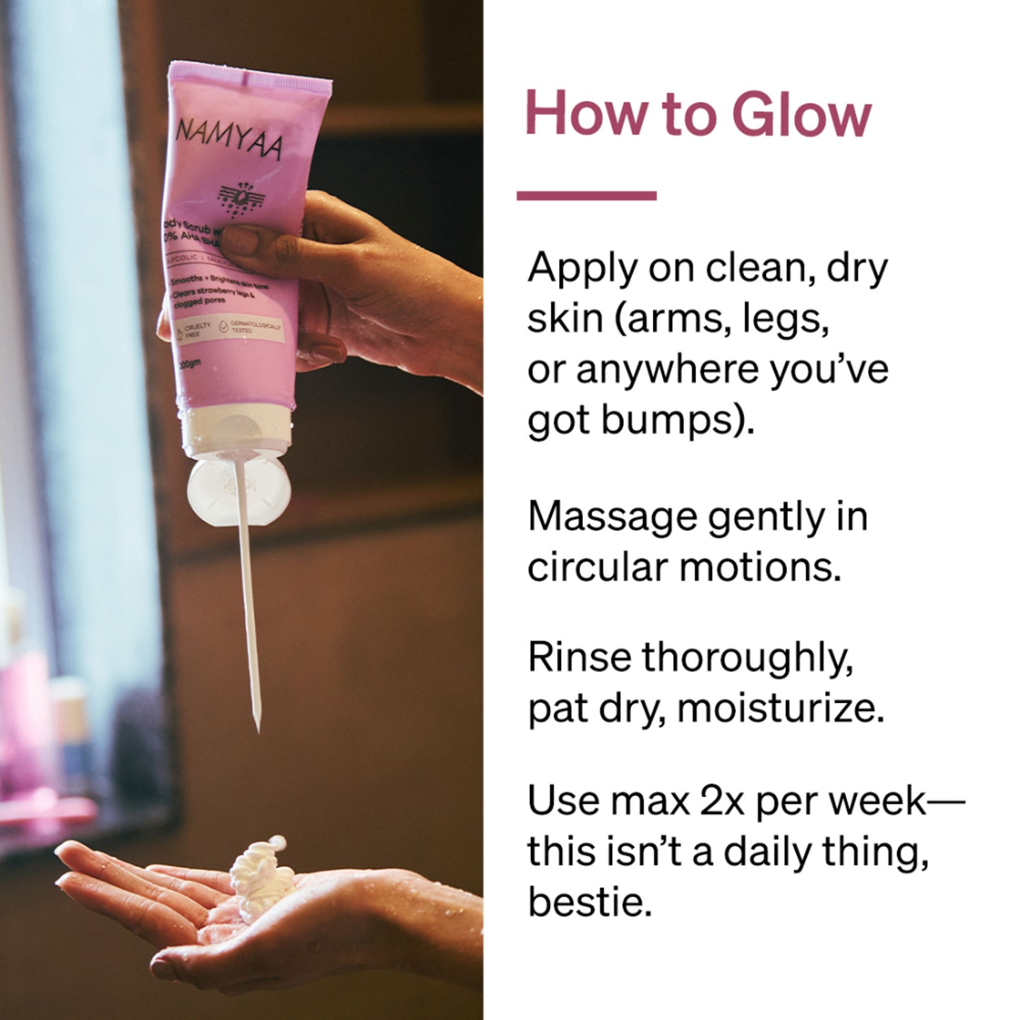 Namyaa Body Scrub With 10% AHA BHA - Glycolic, Lactic & Salicylic Acid Exfoliator