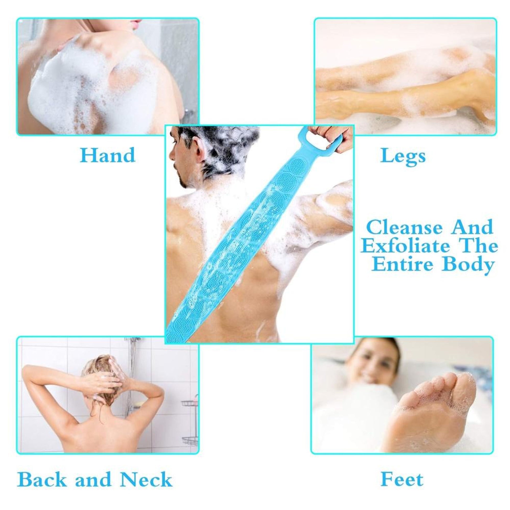 Getmecraft Exfoliating Silicone Back Srubber Belt - Color May Vary