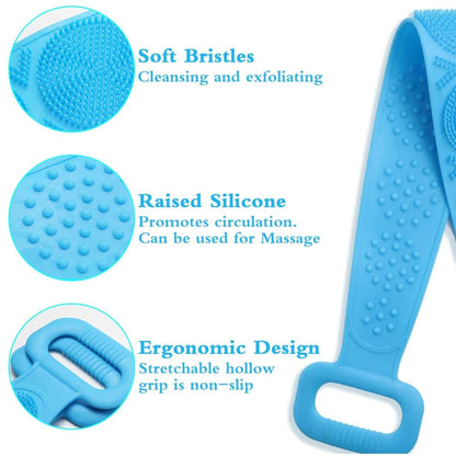 Getmecraft Exfoliating Silicone Back Srubber Belt - Color May Vary
