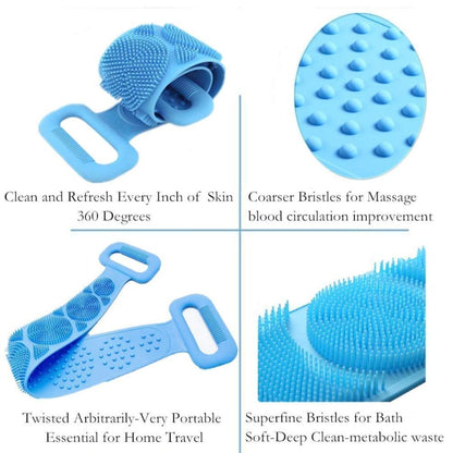 Getmecraft Exfoliating Silicone Back Srubber Belt - Color May Vary