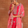 Dhiyona IE Ethnic Motifs Embroidered Gotta Patti Kurta & Trousers With Dupatta