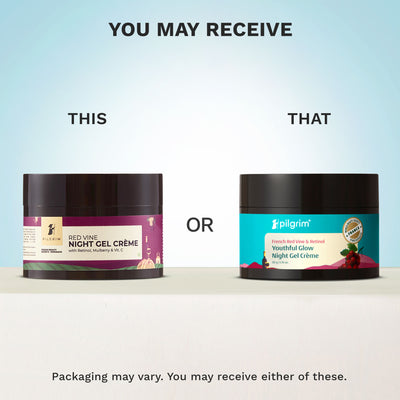 Pilgrim French Red Vine & Retinol Youthful Glow Anti-Ageing Night Gel Creme Refine Skin Texture