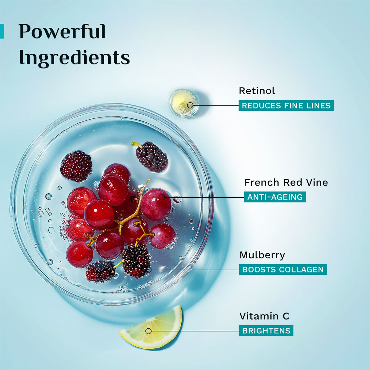Pilgrim French Red Vine & Retinol Youthful Glow Anti-Ageing Night Gel Creme Refine Skin Texture