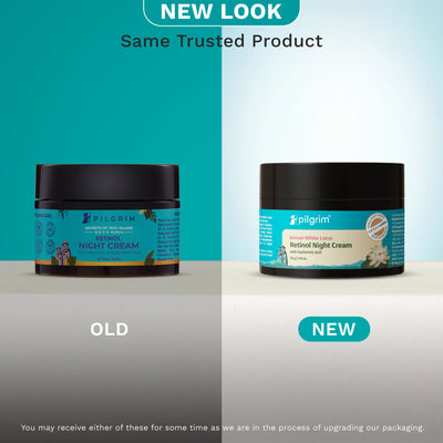 Pilgrim Korean White Lotus Retinol AntiAgeing Night Cream with HyaluronicAcid Enchance Skin Radiance