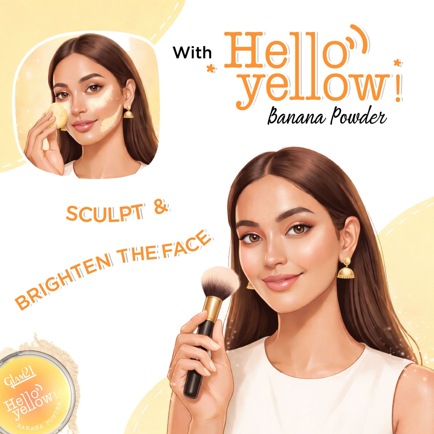 GLAM21 Hello Yellow Banana Powder