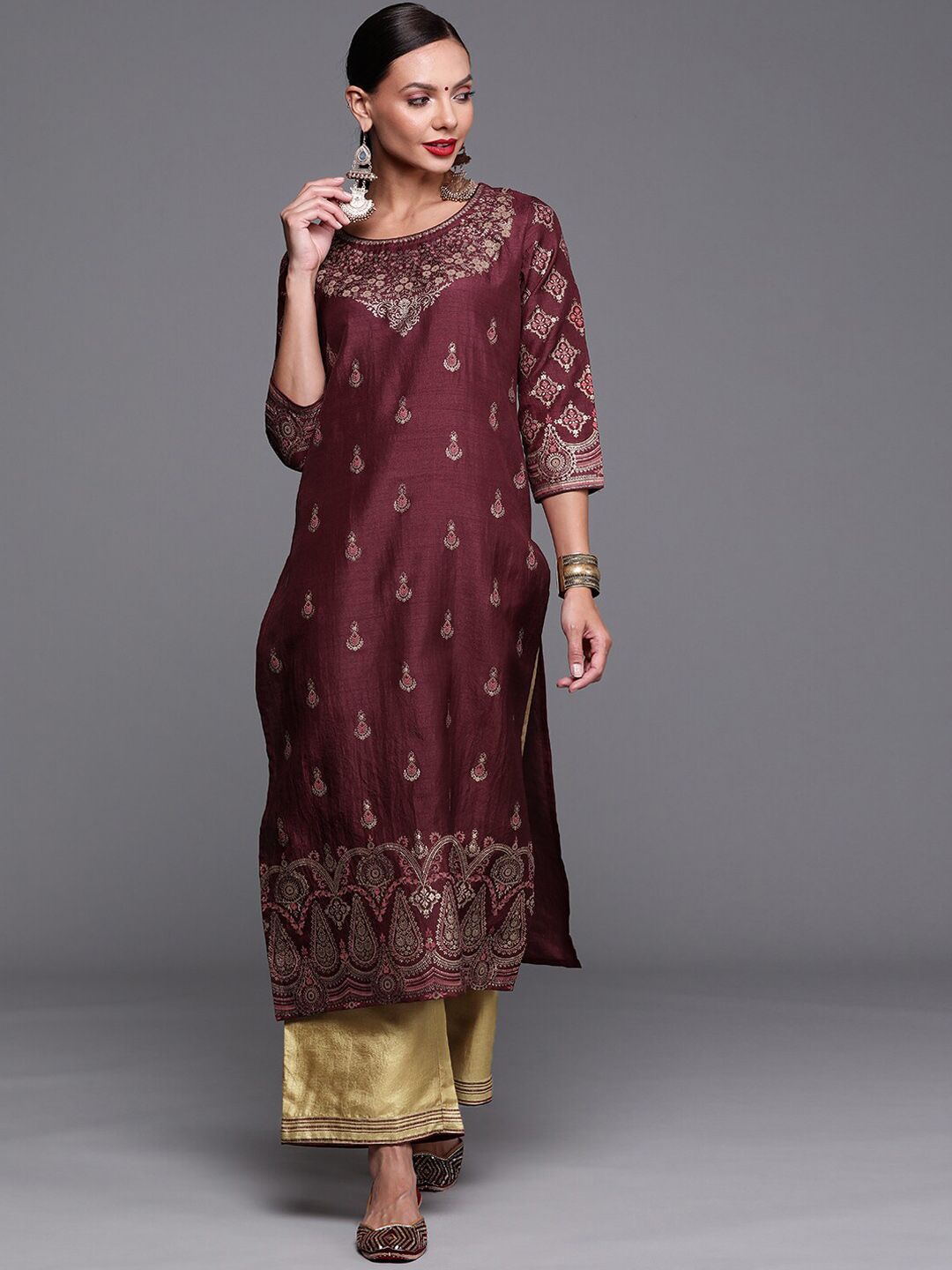 Women Floral Printed Kurta with Palazzos