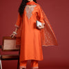 Dhiyona IE Paisley Yoke Design Zari Liva Kurta With Trousers & Dupatta