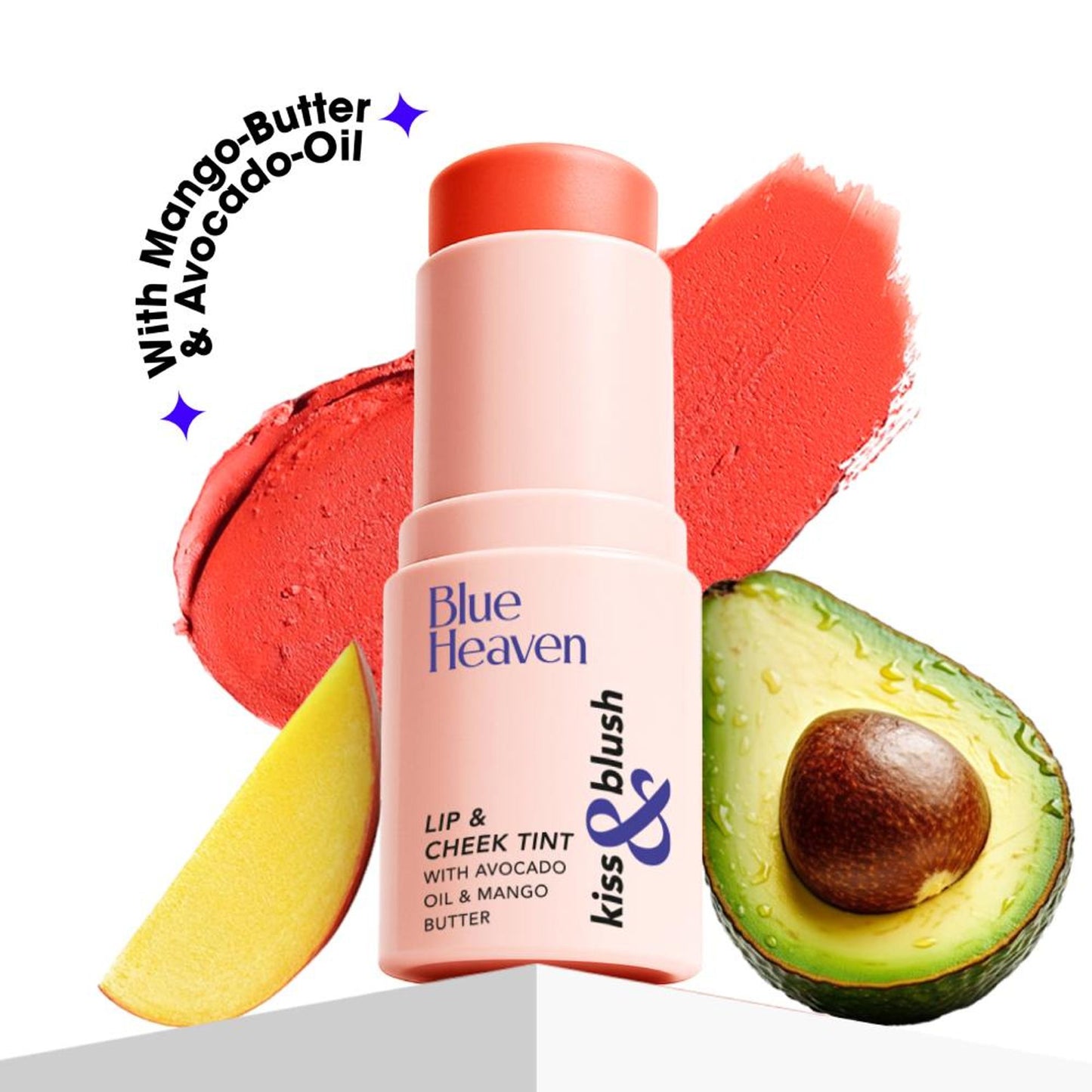 Blue Heaven Kiss & Blush Lip And Cheek Tint - Coral Blush