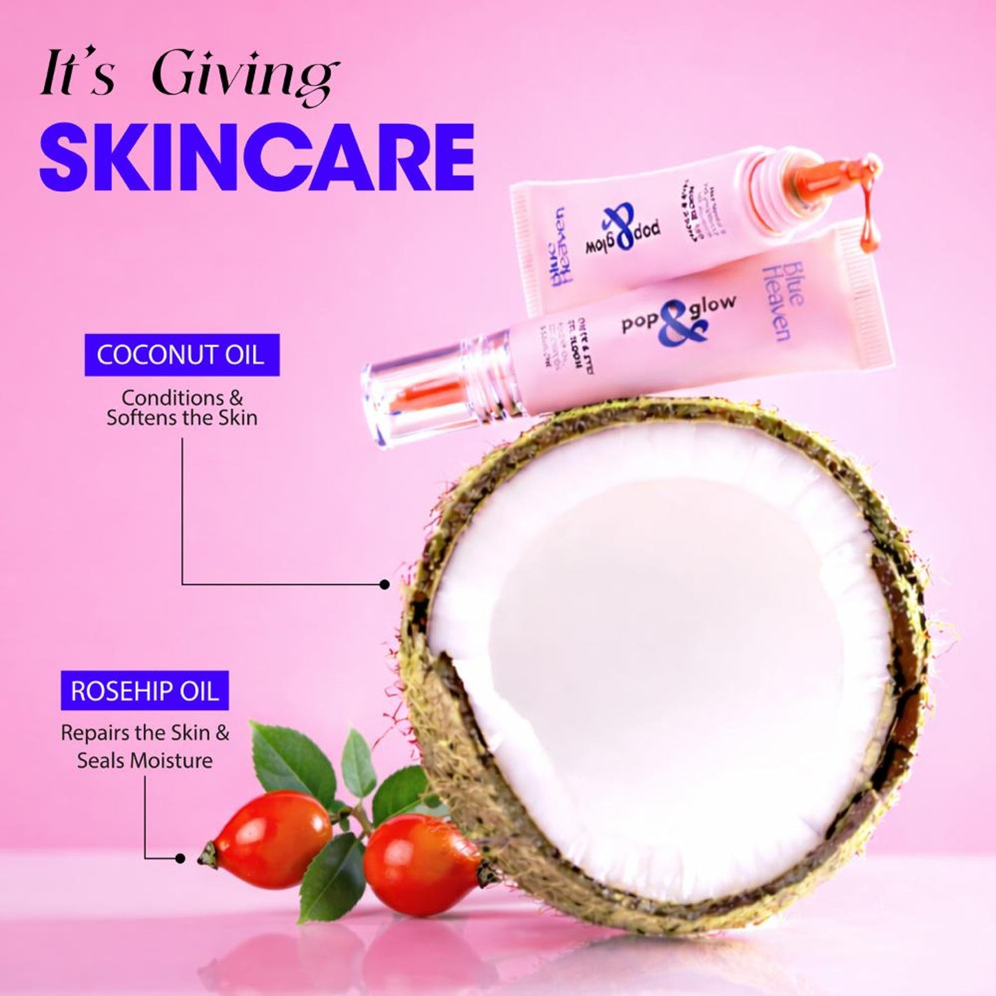 Blue Heaven Pop & Glow Blush - Glam Pink