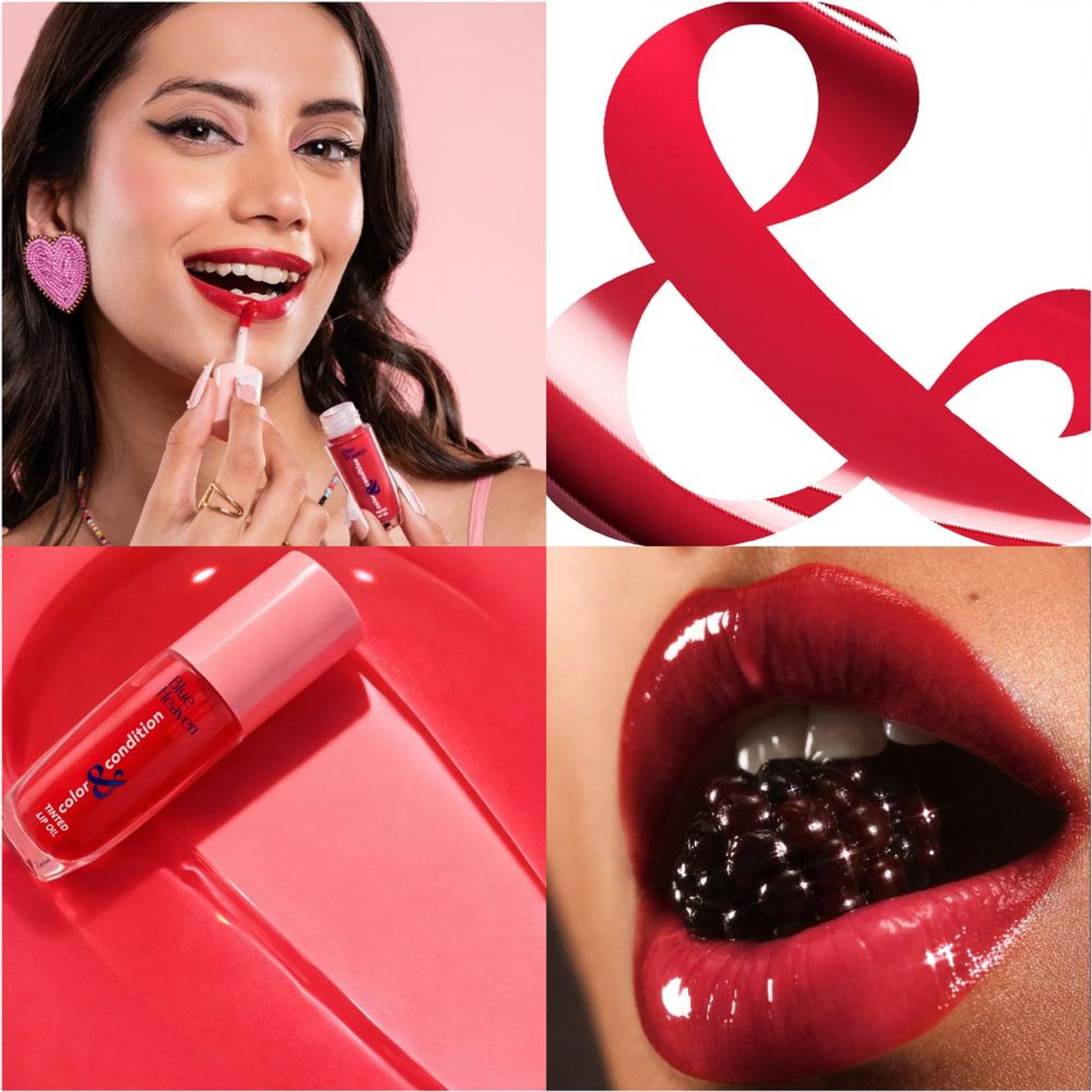 Blue Heaven Color & Condition Tinted Lip Oil - Cranberry Red