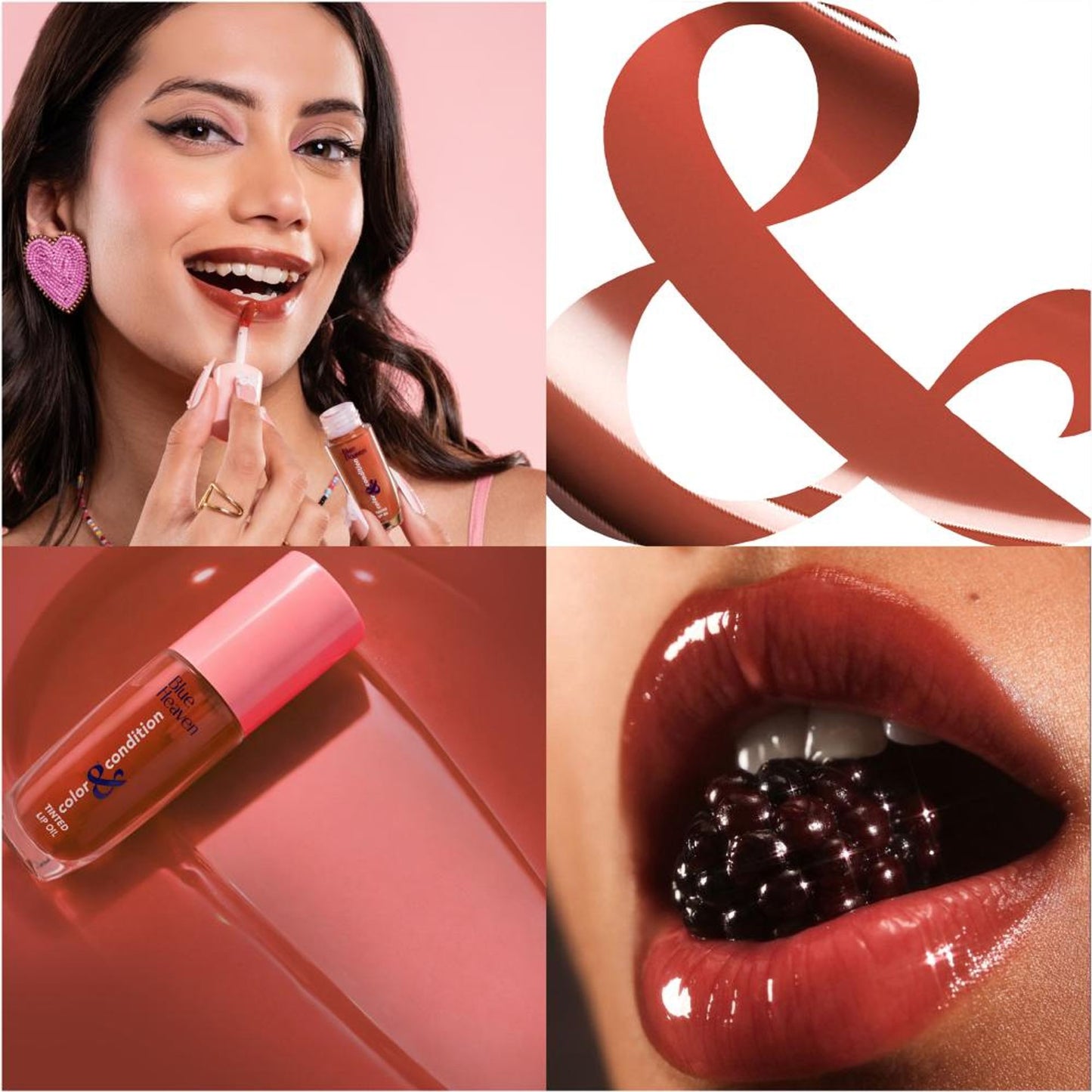 Blue Heaven Color & Condition Tinted Lip Oil - Glazed Brown