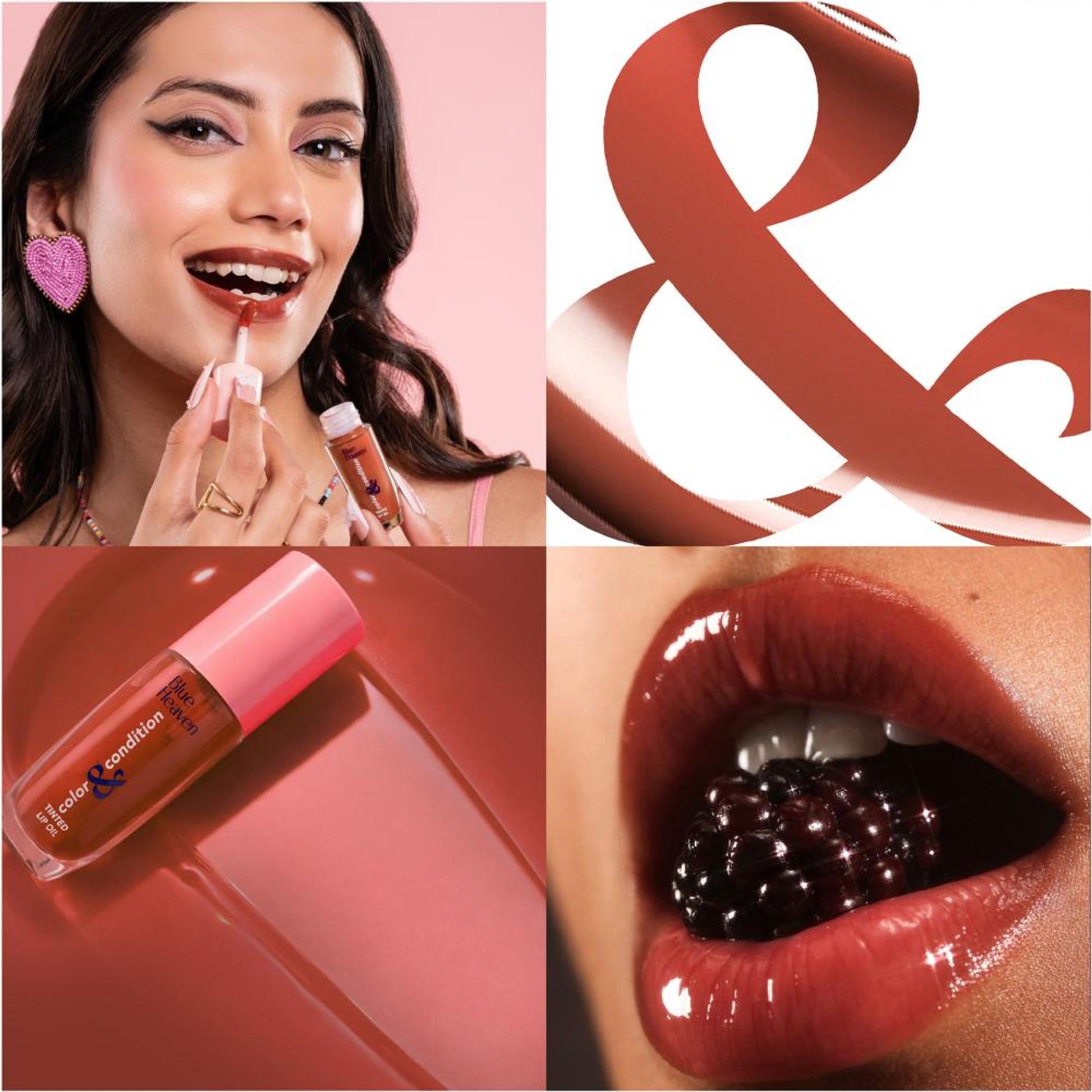 Blue Heaven Color & Condition Tinted Lip Oil - Glazed Brown