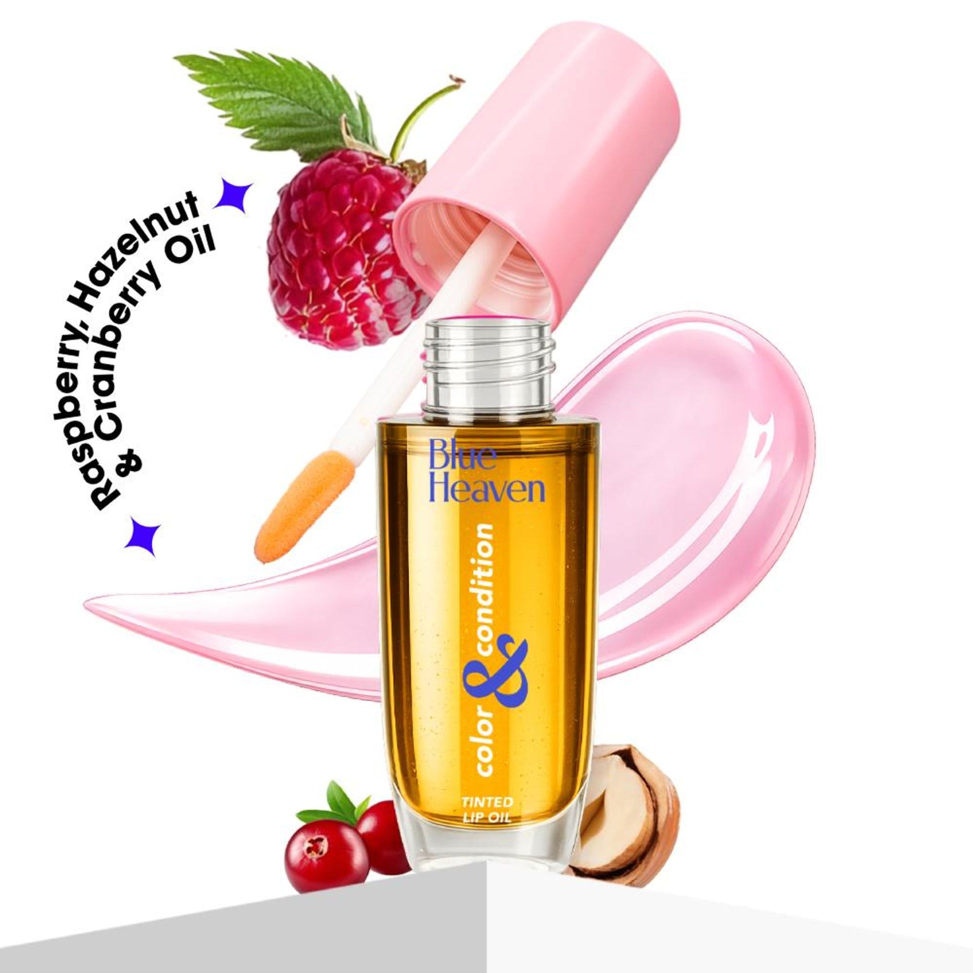 Blue Heaven Color & Condition Tinted Lip Oil - Cloudberry Clear