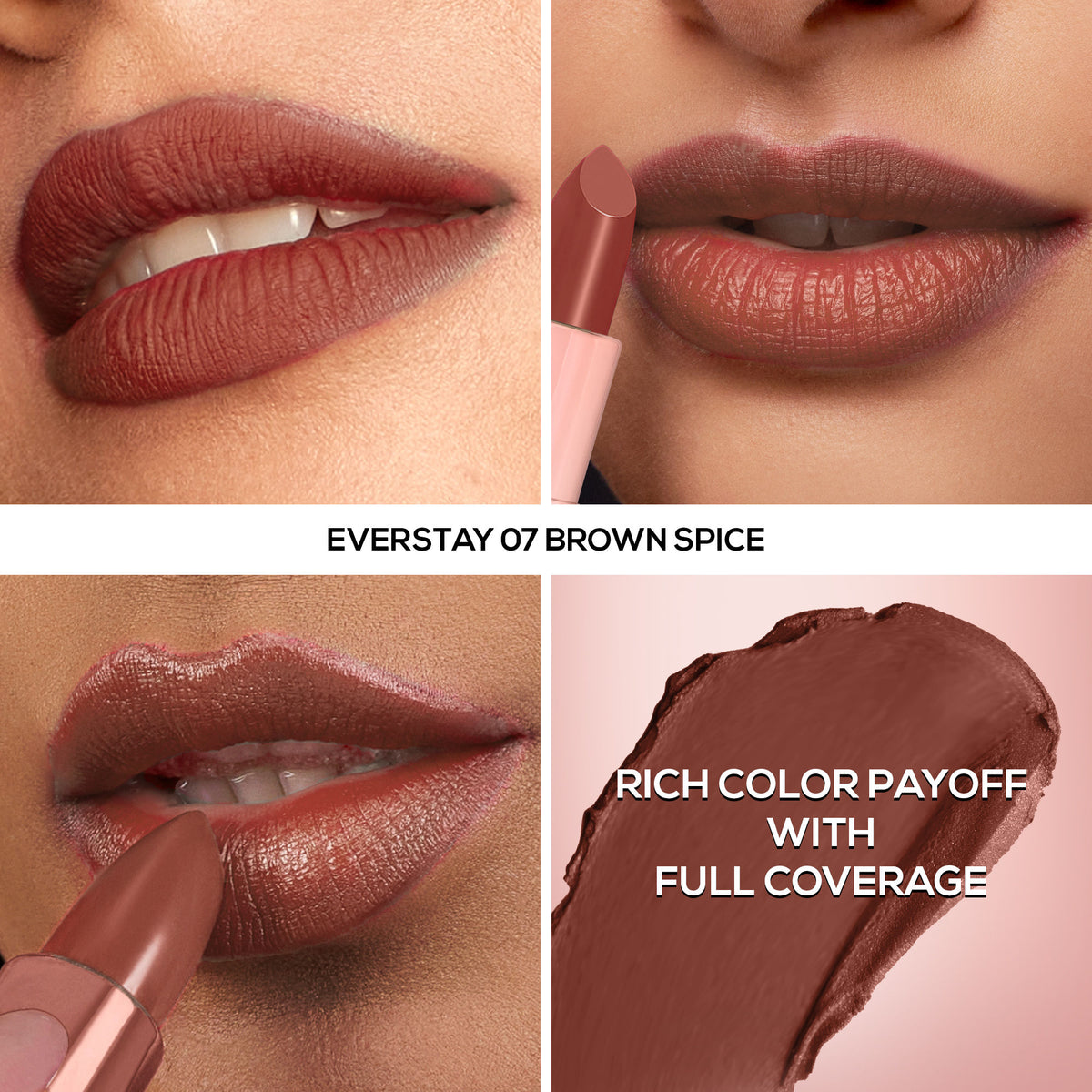 Renee Cosmetics Everstay Transfer - Proof Matte Lipstick - Brown Spice