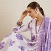 Indyancart IE V-Neck Floral Printed Panelled Pure Cotton Kurta Set