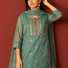 Dhiyona IE Women Floral Embroidered Kurta with Trousers & Dupatta