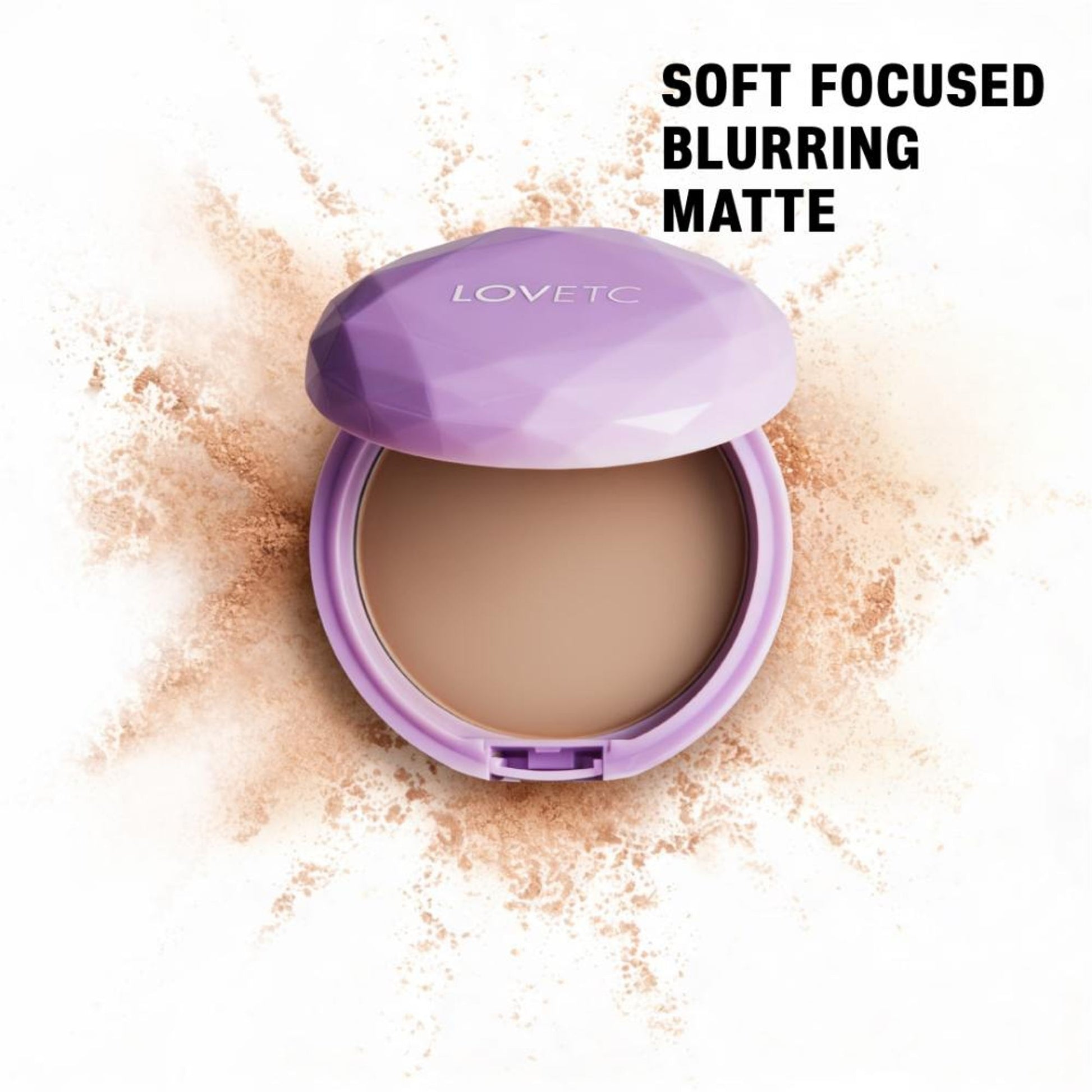 LOVETC Filter Finish Compact, Pore-Blurring & Mattifying, With Peptides - Salted Caramel Tart