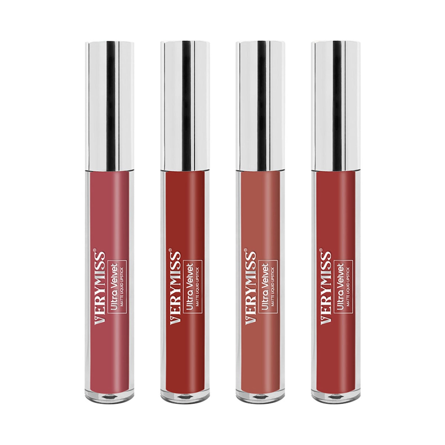 VERYMISS Set Of 4 Long Stay Velvet Matte Non Transfer Lip Color Combo 1
