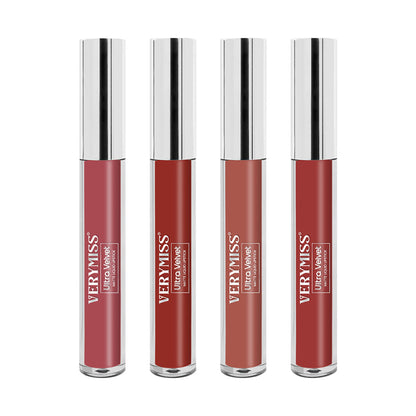 VERYMISS Set Of 4 Long Stay Velvet Matte Non Transfer Lip Color Combo 1