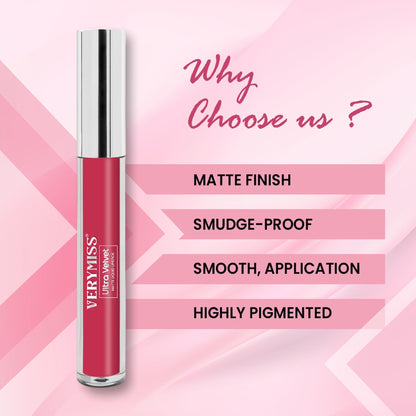 VERYMISS Set Of 4 Long Stay Velvet Matte Non Transfer Lip Color Combo 1