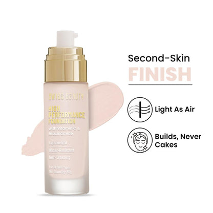 Swiss Beauty High Performance Foundation With Vitamin C & Niacinamide Light-Weight - 02 Rose Blush