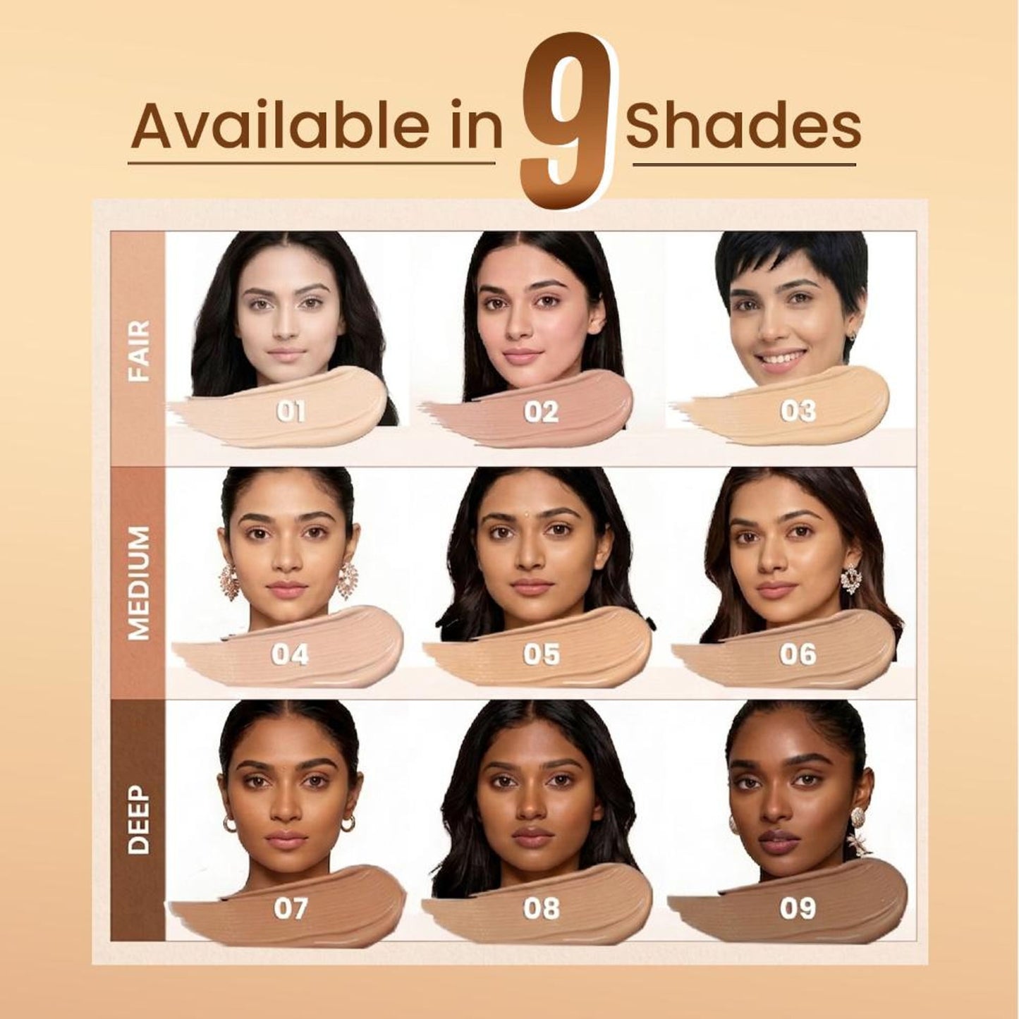 Swiss Beauty High Performance Foundation With Vitamin C & Niacinamide Light-Weight - 06 Medium Beige