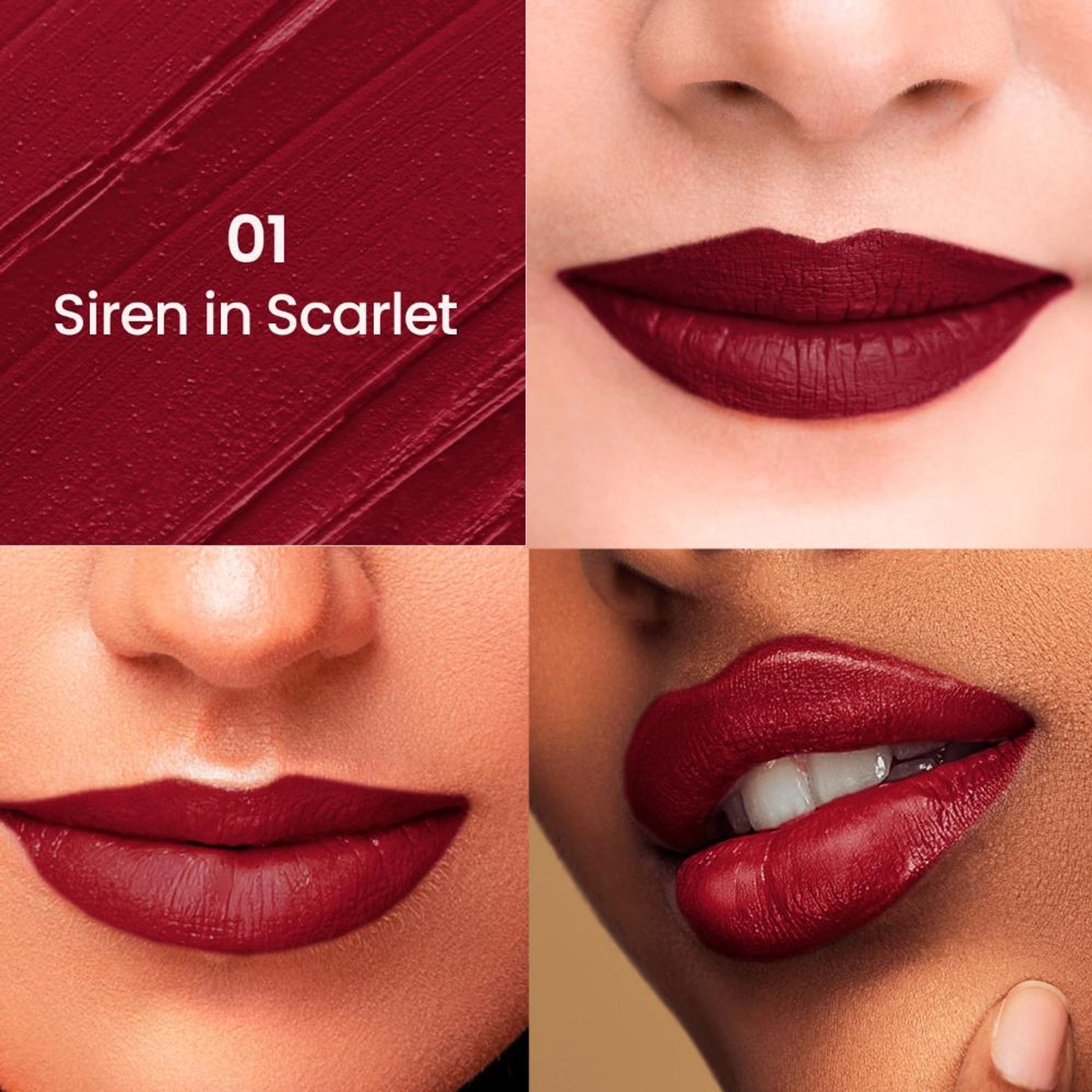 Swiss Beauty Non-Transfer Matte Lipstick - 1 Siren In Scarlet