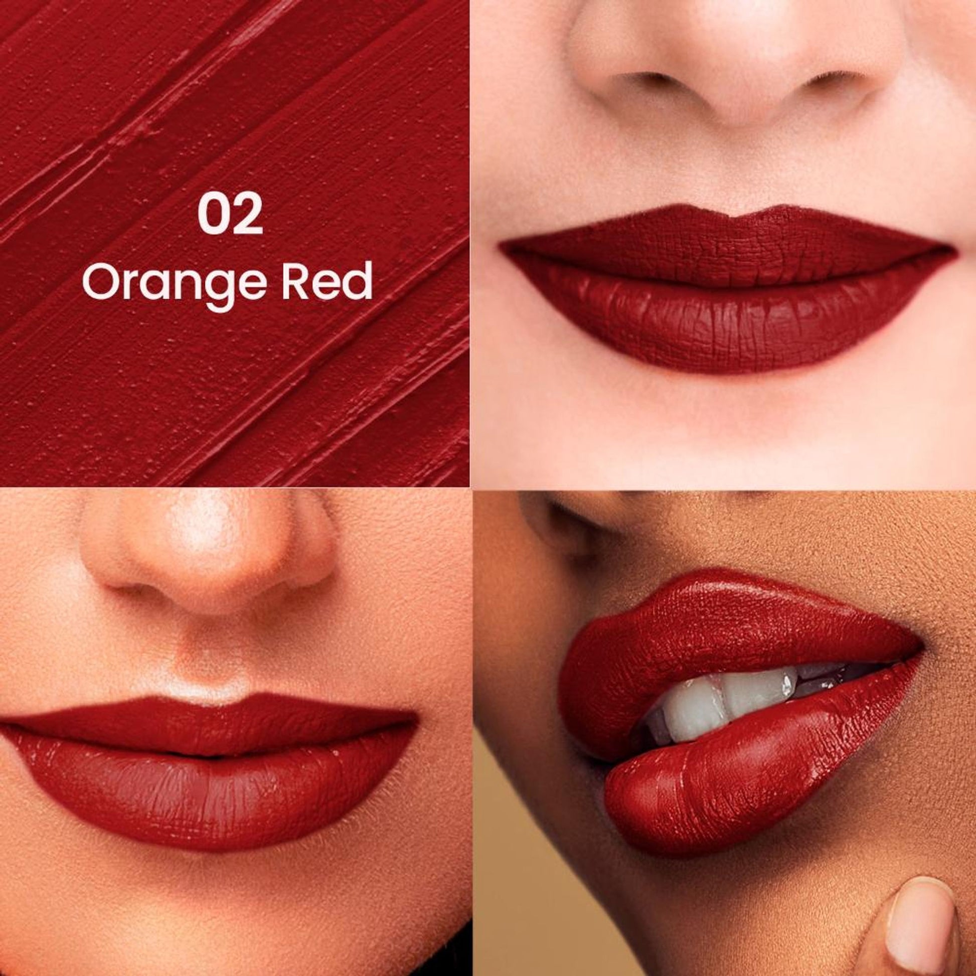 Swiss Beauty Non-Transfer Matte Lipstick - 2 Orange Red