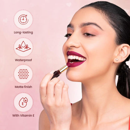 Swiss Beauty Non-Transfer Matte Lipstick - 5 Fire Pink
