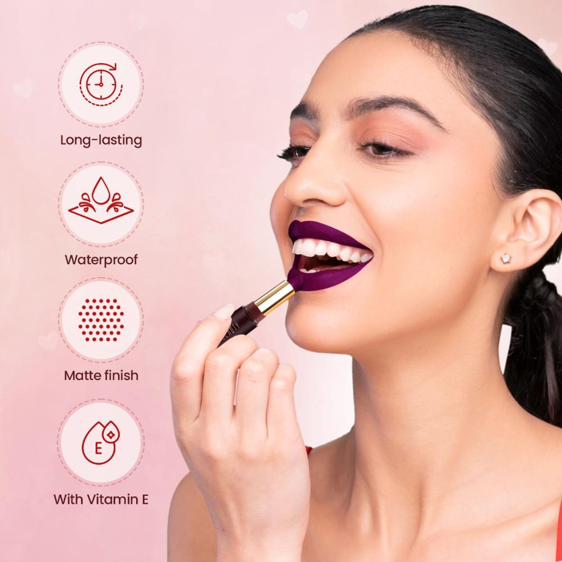 Swiss Beauty Non-Transfer Matte Lipstick - 6 Plum House