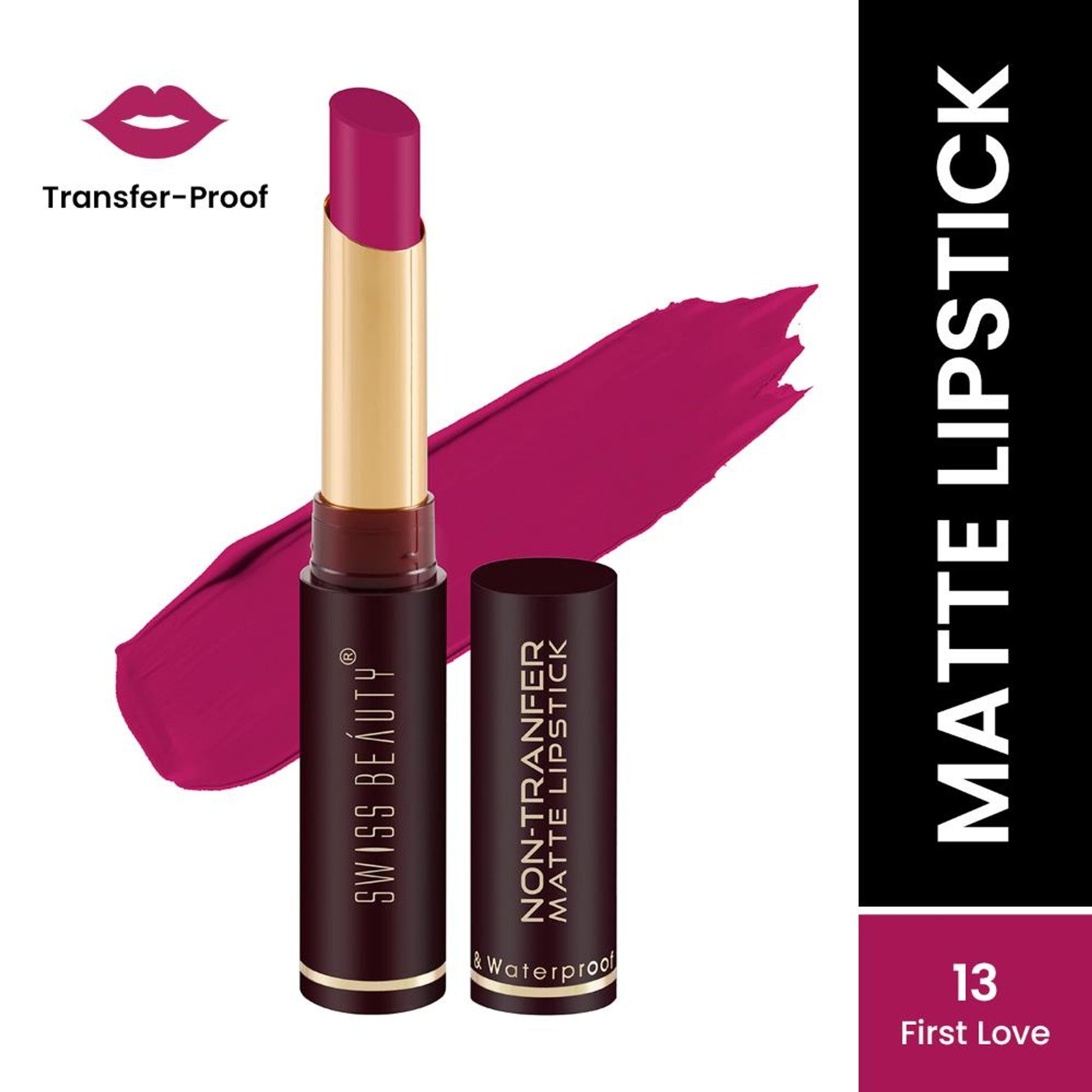Swiss Beauty Non-Transfer Matte Lipstick - 13 First Love
