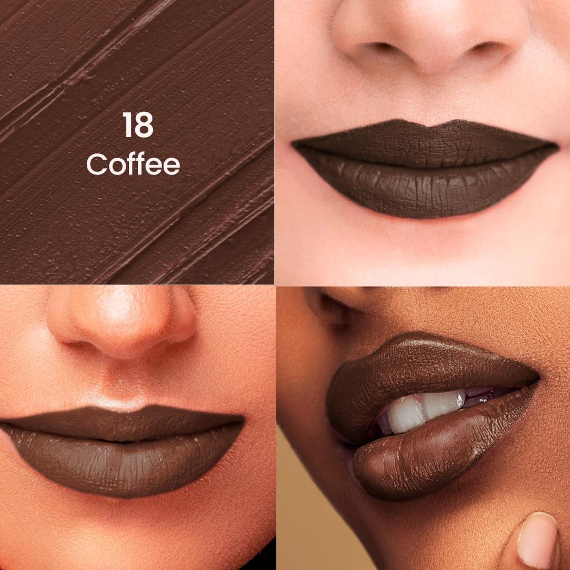 Swiss Beauty Non-Transfer Matte Lipstick - 18 Coffee