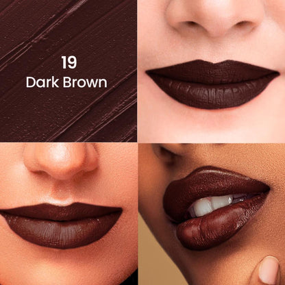 Swiss Beauty Non-Transfer Matte Lipstick - 19 Dark Brown