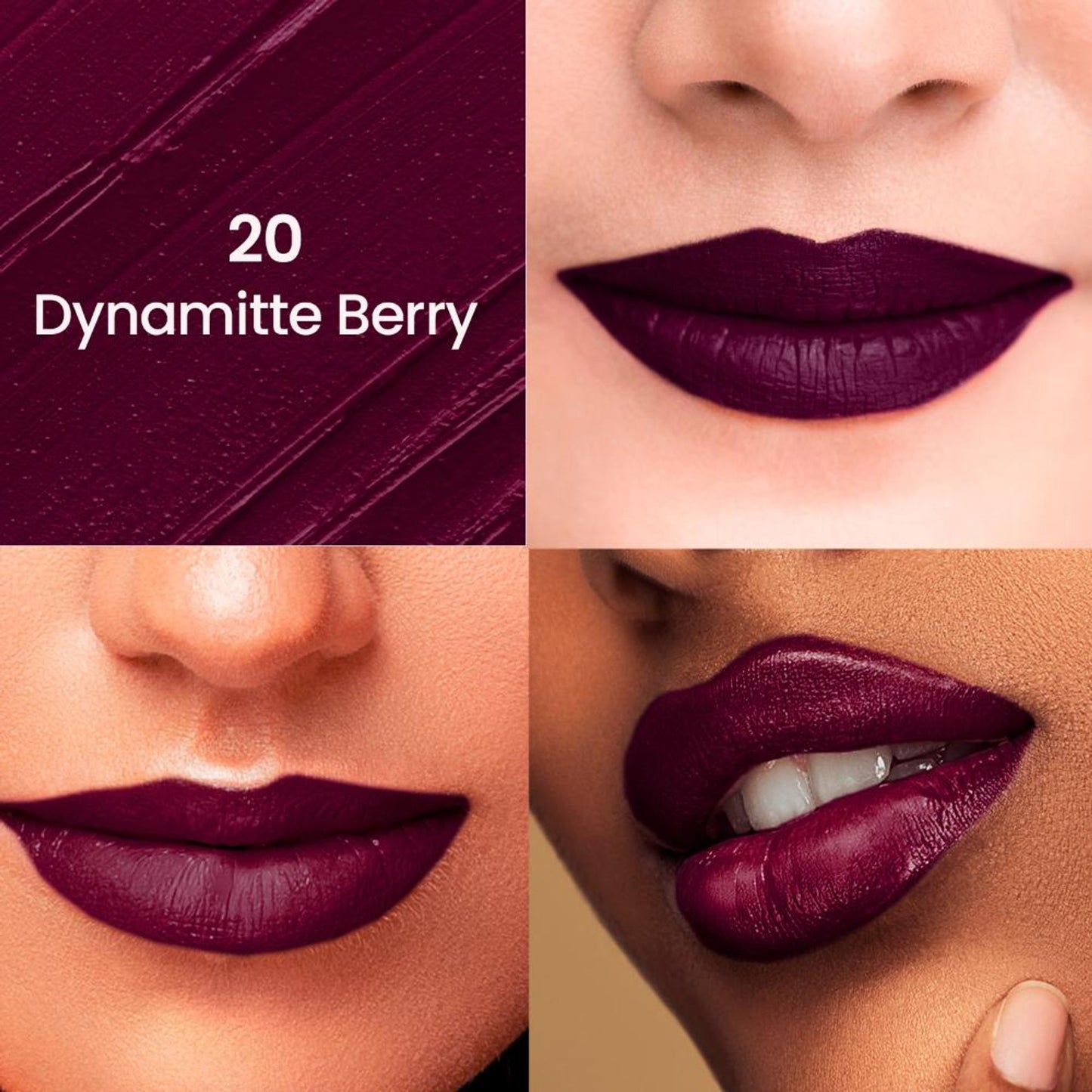Swiss Beauty Non-Transfer Matte Lipstick - 20 Dynamite Berry