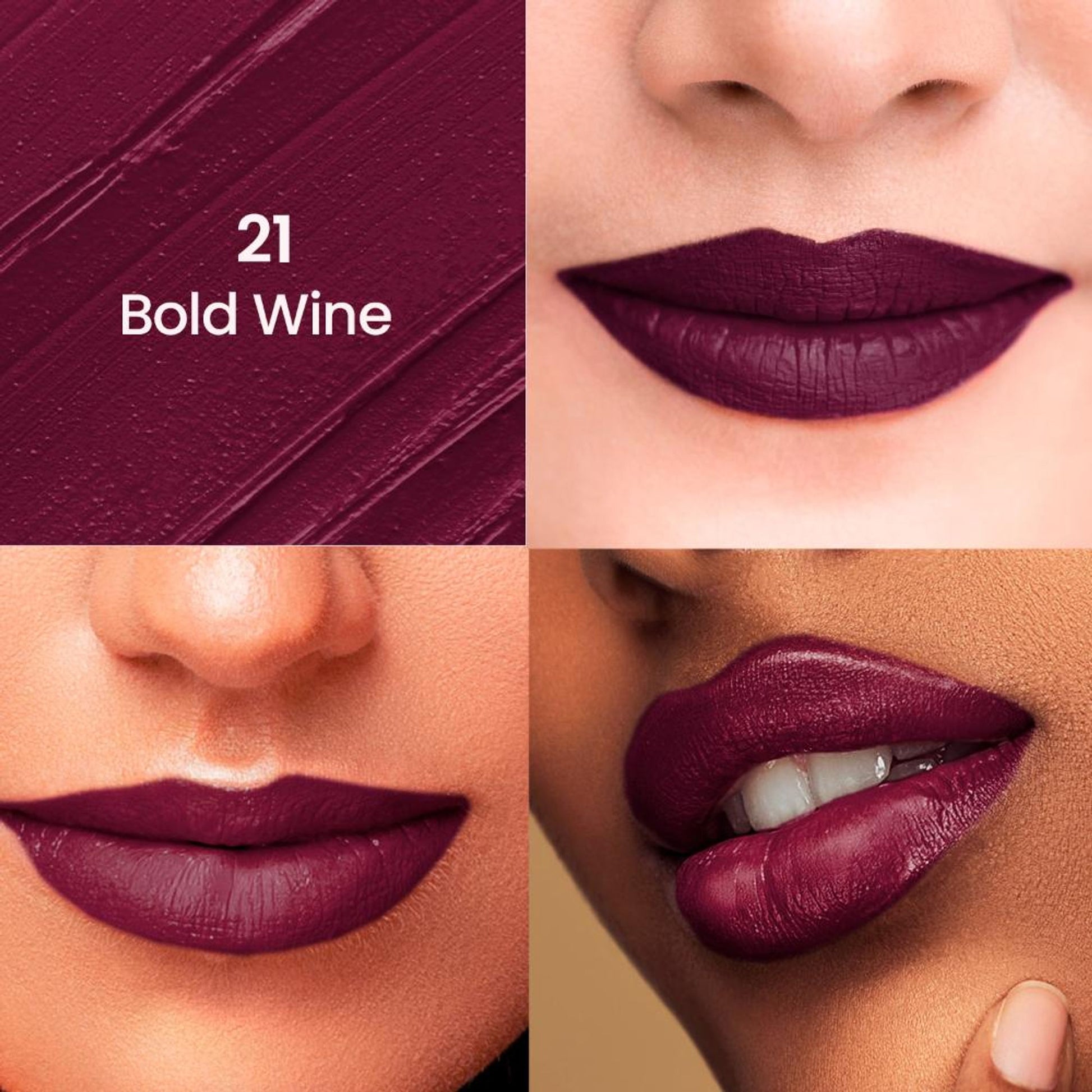 Swiss Beauty Non-Transfer Matte Lipstick - 21 Bold Wine