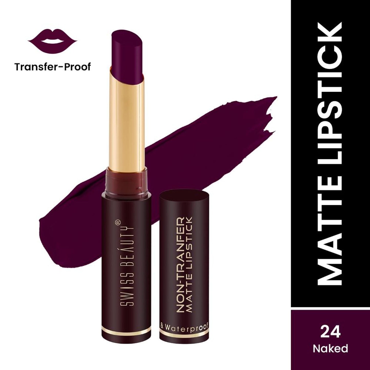Swiss Beauty Non-Transfer Matte Lipstick - 24 Naked