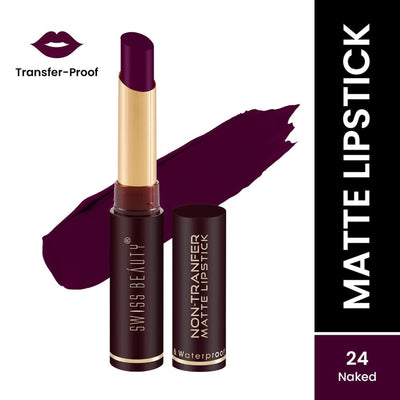 Swiss Beauty Non-Transfer Matte Lipstick - 24 Naked