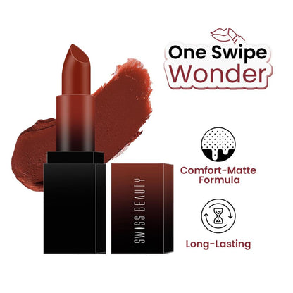 Swiss Beauty HD Matte Lipstick , High Coverage , Lightweight - 03 Athena
