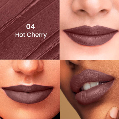 Swiss Beauty HD Matte Lipstick , High Coverage , Lightweight - 04 Hot Cherry