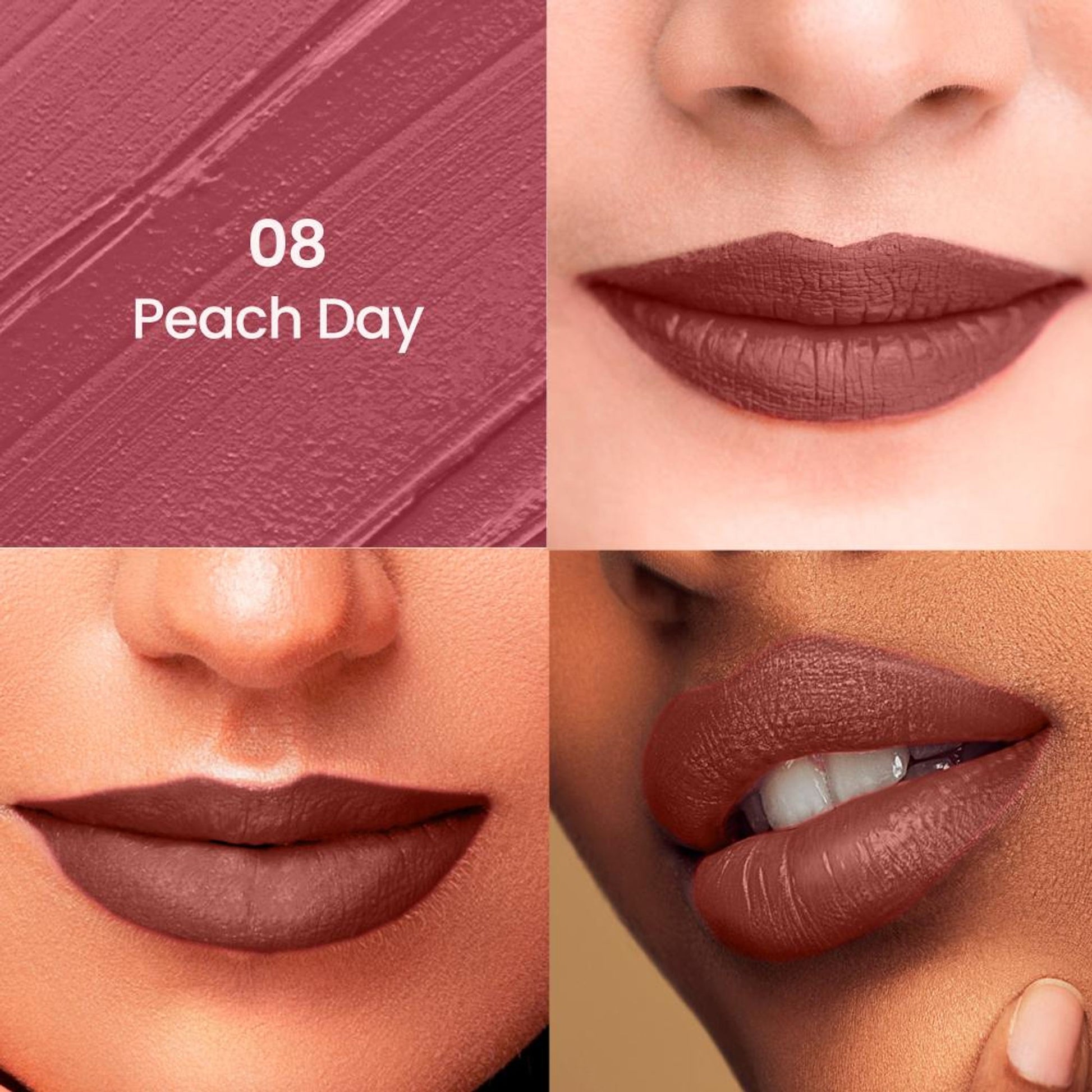 Swiss Beauty HD Matte Lipstick , High Coverage , Lightweight - 08 Peach Day