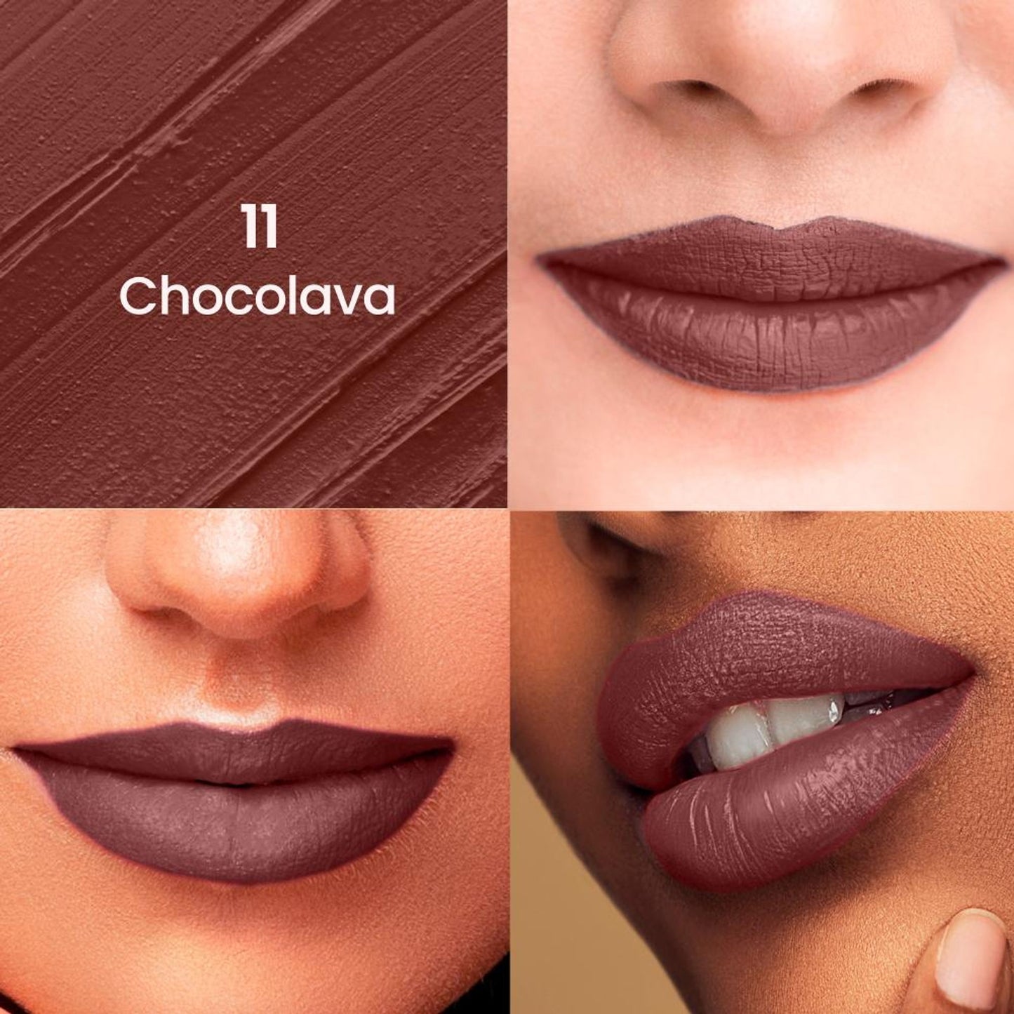 Swiss Beauty HD Matte Lipstick , High Coverage , Lightweight - 11 Chocolava