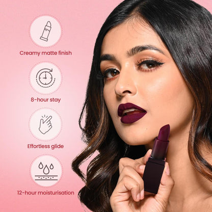 Swiss Beauty HD Matte Lipstick , High Coverage , Lightweight - 20 Dynamite Berry