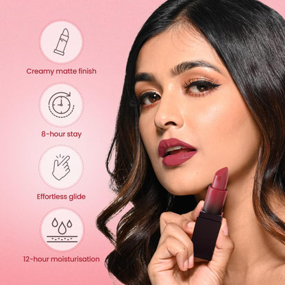 Swiss Beauty HD Matte Lipstick , High Coverage , Lightweight - 30 Chic Pink
