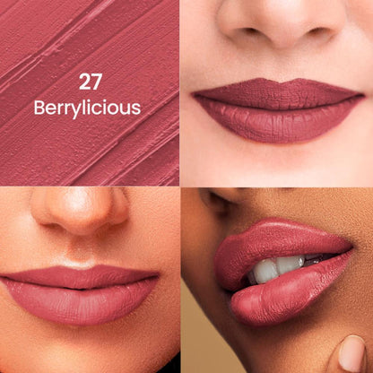 Swiss Beauty Non-Transfer Matte Lipstick - 27 Berrylicious