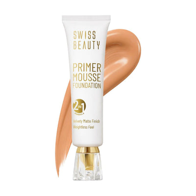 Swiss Beauty Primer Mousse Foundation - 10 Caramel Roast