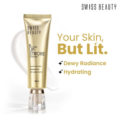 Swiss Beauty Glow Up Strobe Cream, Dewy Radiance, Versatile Use With Jojoba Oil - 2 Moonlit Glow
