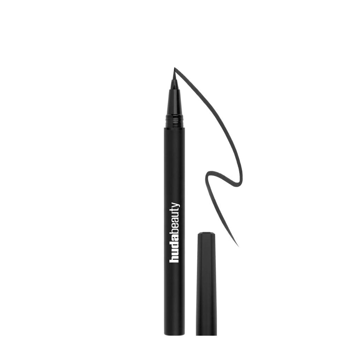 Huda Beauty Life Liner Quick'n Easy Precision Liquid Liner in Vanta, black liquid eyeliner with a precise applicator and sleek design