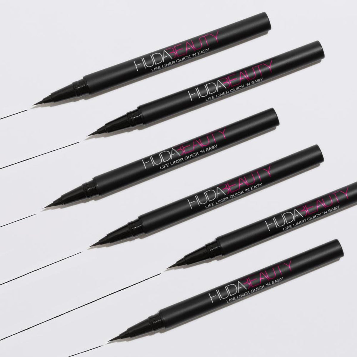 Huda Beauty Life Liner Quick'n Easy Precision Liquid Liner in Vanta, black with a fine tip for precise eye lining.