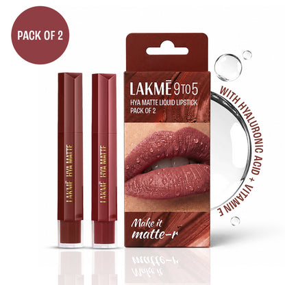 Lakme 9 To 5 Hya Matte - Make It Matter - Pack Of 2