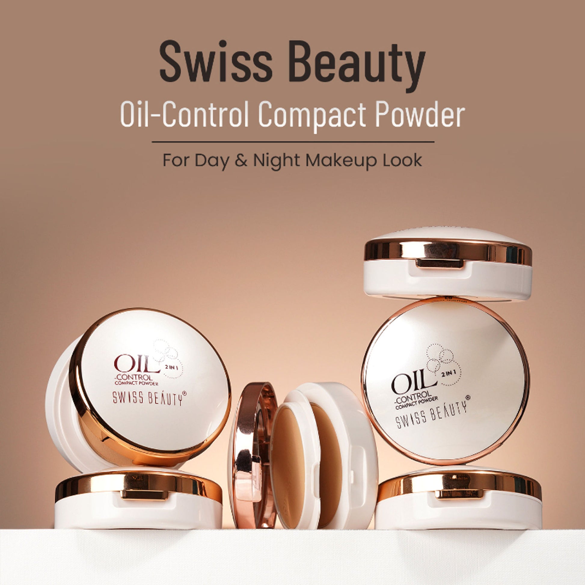 Swiss Beauty Oil Control Compact Powder - 02 Light Medium